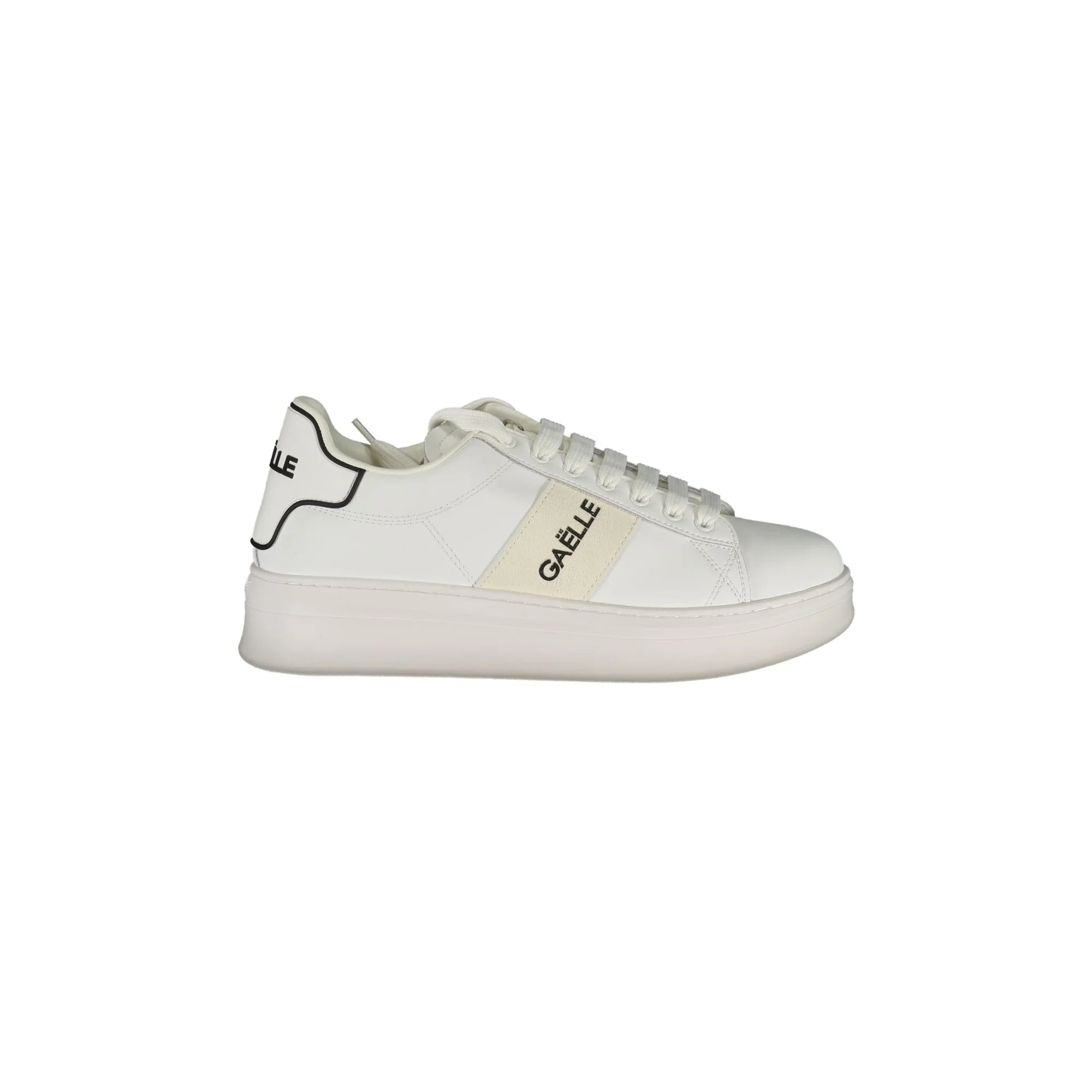 GAELLE PARIS Scarpe Sneakers Uomo Bianche con Dettagli a Contrasto Bianco - foto prodotto